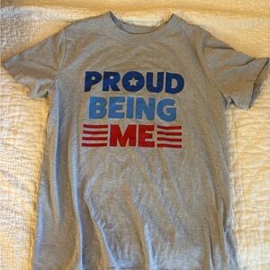 Cat & Jack Gray Long Sleeve Tee with Blue and Red Print